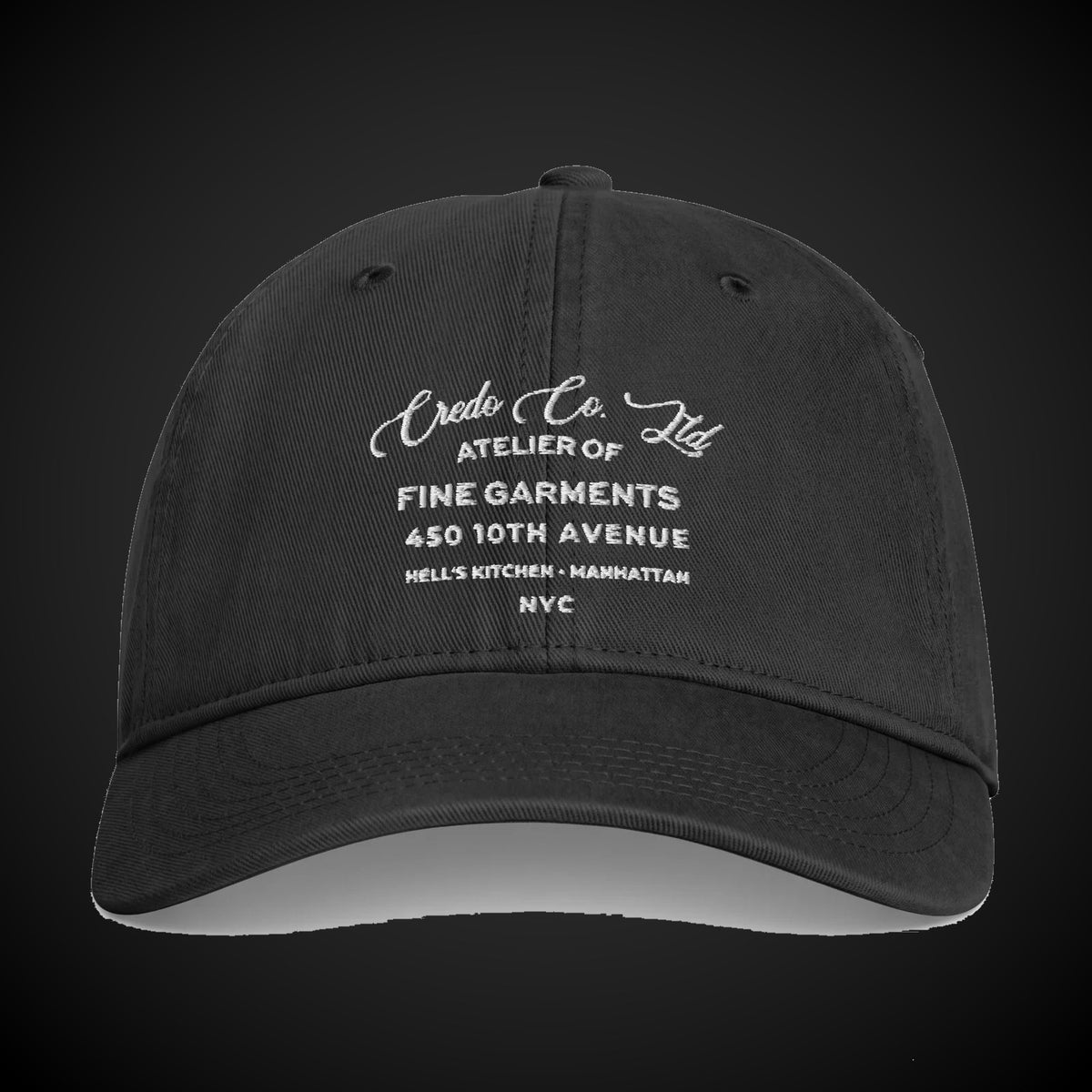 CREDO CO. LTD ATELIER HELL’S KITCHEN WASHED CAP – BLACK