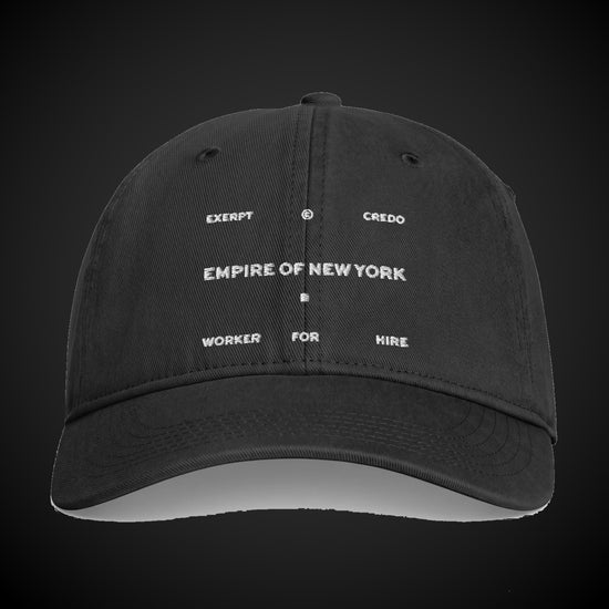 CREDO NYC EMPIRE OF NEW YORK WASHED CAP – BLACK
