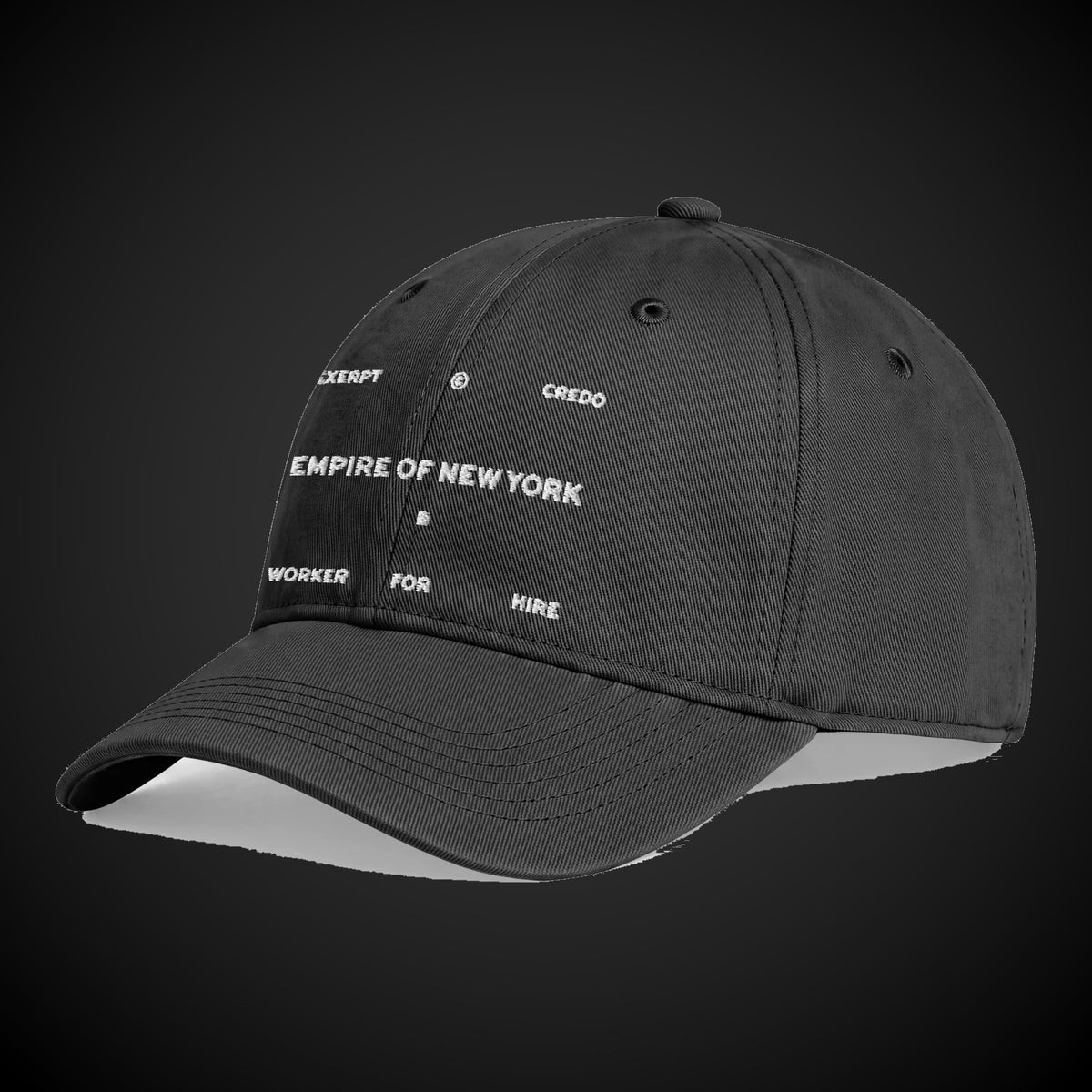 CREDO NYC EMPIRE OF NEW YORK WASHED CAP – BLACK
