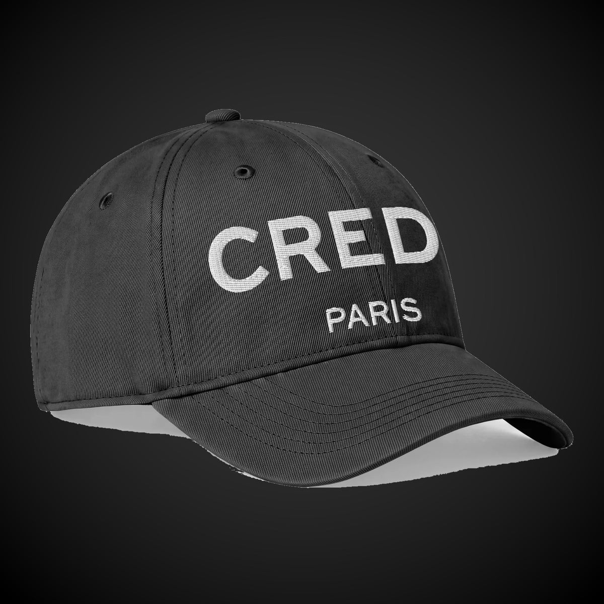 CREDO PARIS 3D PUFF WASHED CAP – BLACK