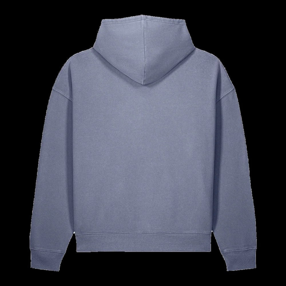CREDO BROOKLYN ANVIL & HAMMER GARMENT-DYED HOODIE – BLUE GREY