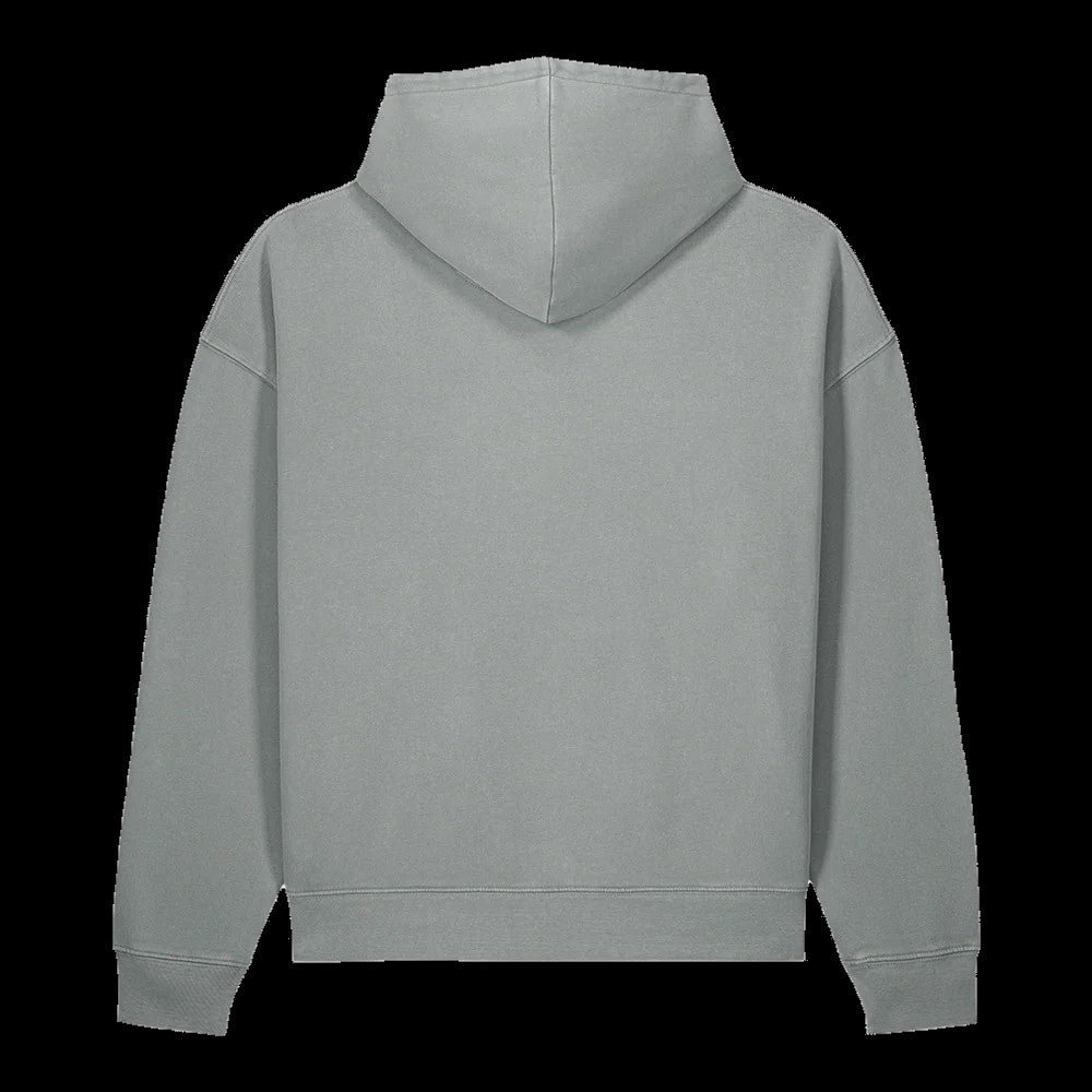 CREDO NYC ENGINE BLOCK GARMENT-DYED HOODIE – MISTY GREY
