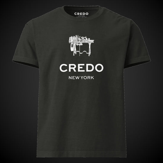 CREDO NEW YORK LATHE WASHED TEE – WASHED BLACK