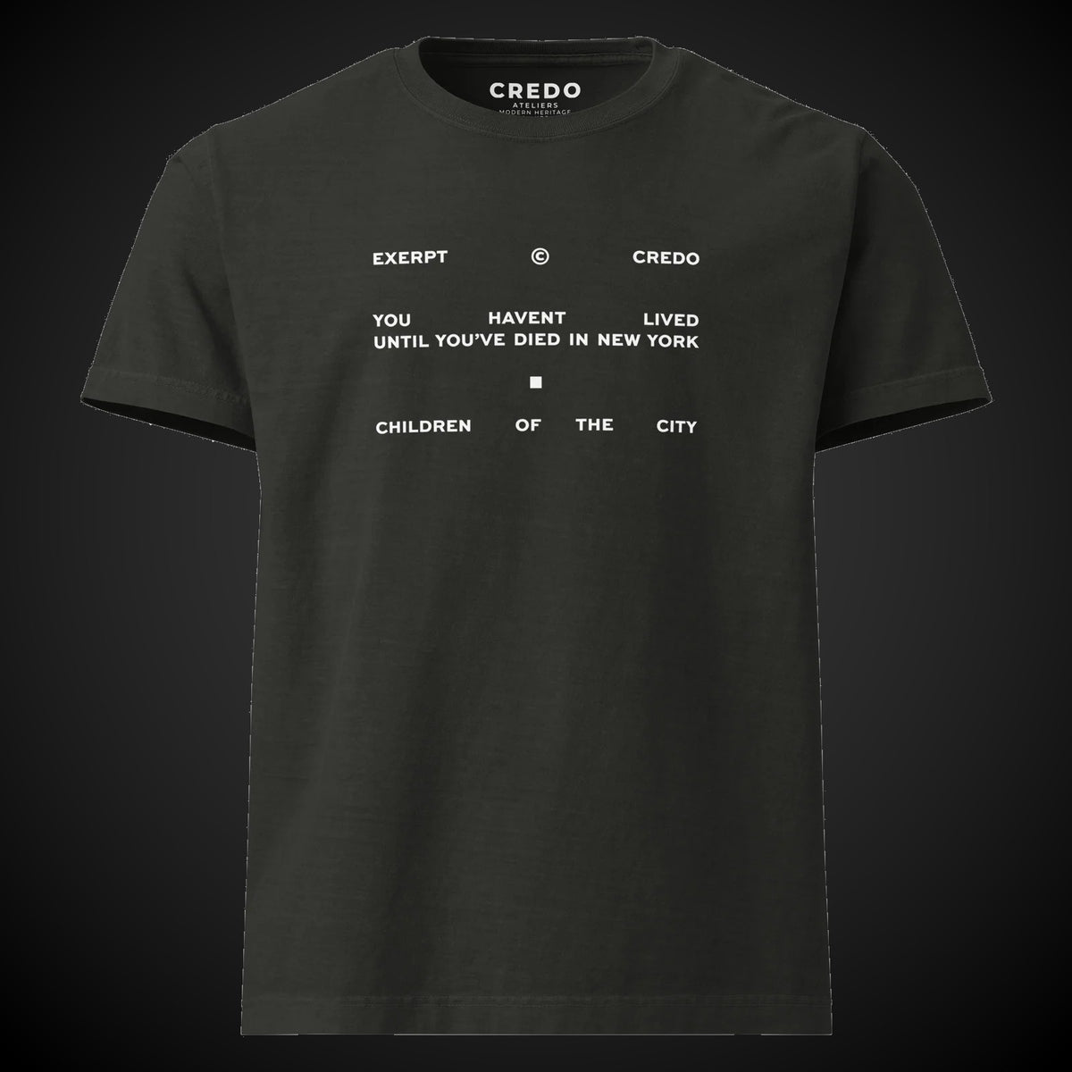 CREDO NYC CHILDREN OF THE CITY WASHED TEE – WASHED BLACK