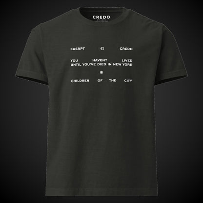 CREDO NYC CHILDREN OF THE CITY WASHED TEE – WASHED BLACK
