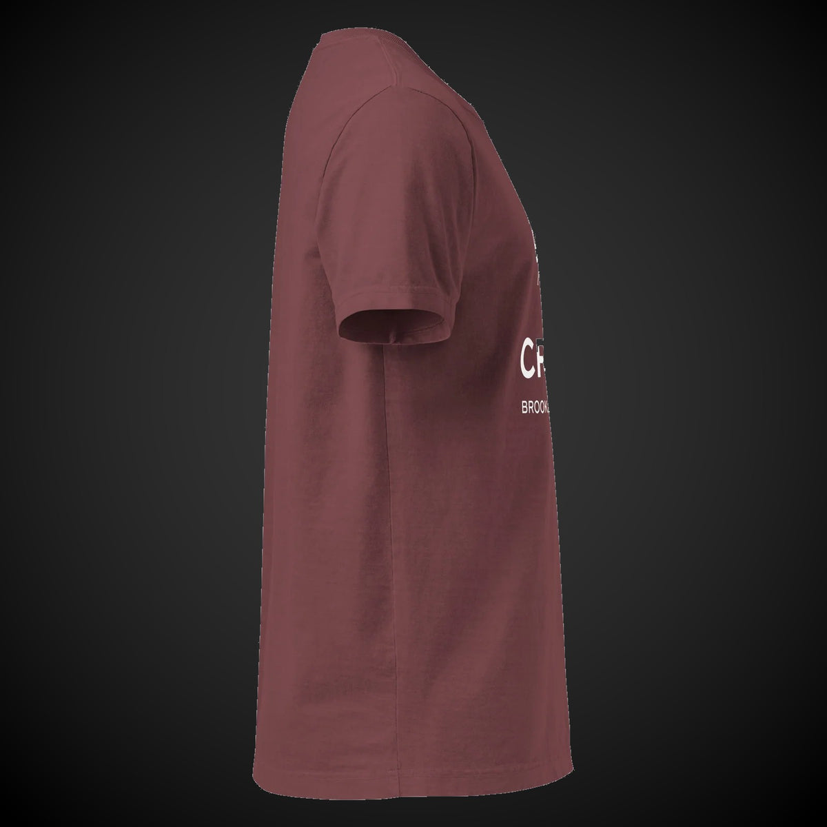CREDO BROOKLYN COUTURE LATHE WASHED TEE – WASHED MAROON