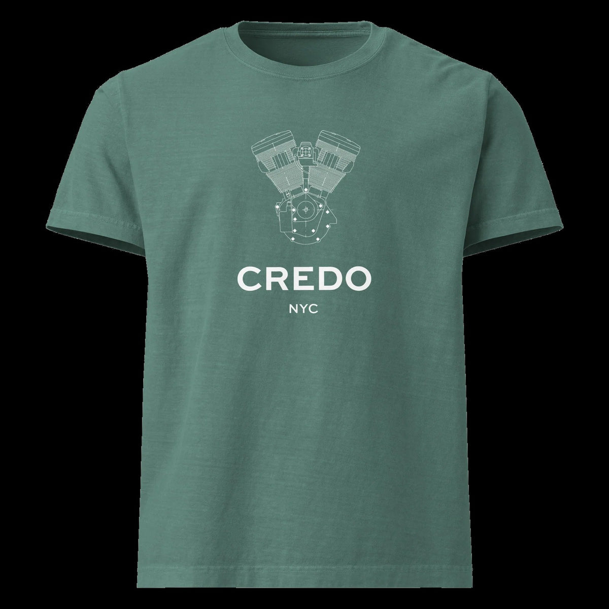 CREDO NYC V-TWIN WASHED TEE – WASHED PINE