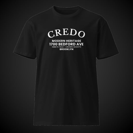 CREDO BROOKLYN ARCH TEE – BLACK & COAL