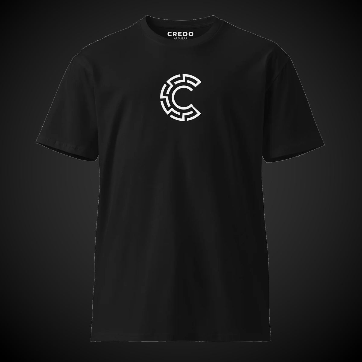 CREDO MAZE C CENTER CHEST TEE – BLACK