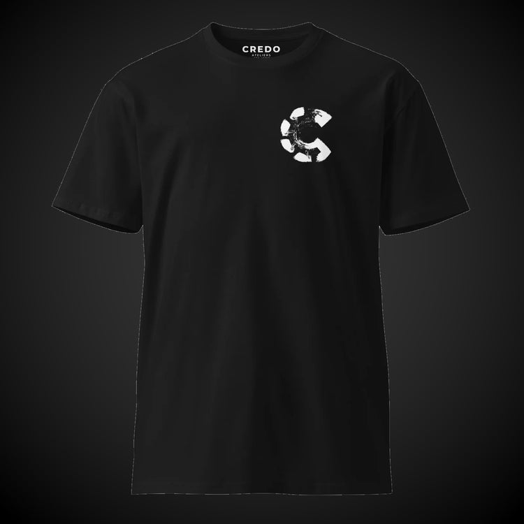 CREDO ICON C LEFT CHEST TEE – BLACK