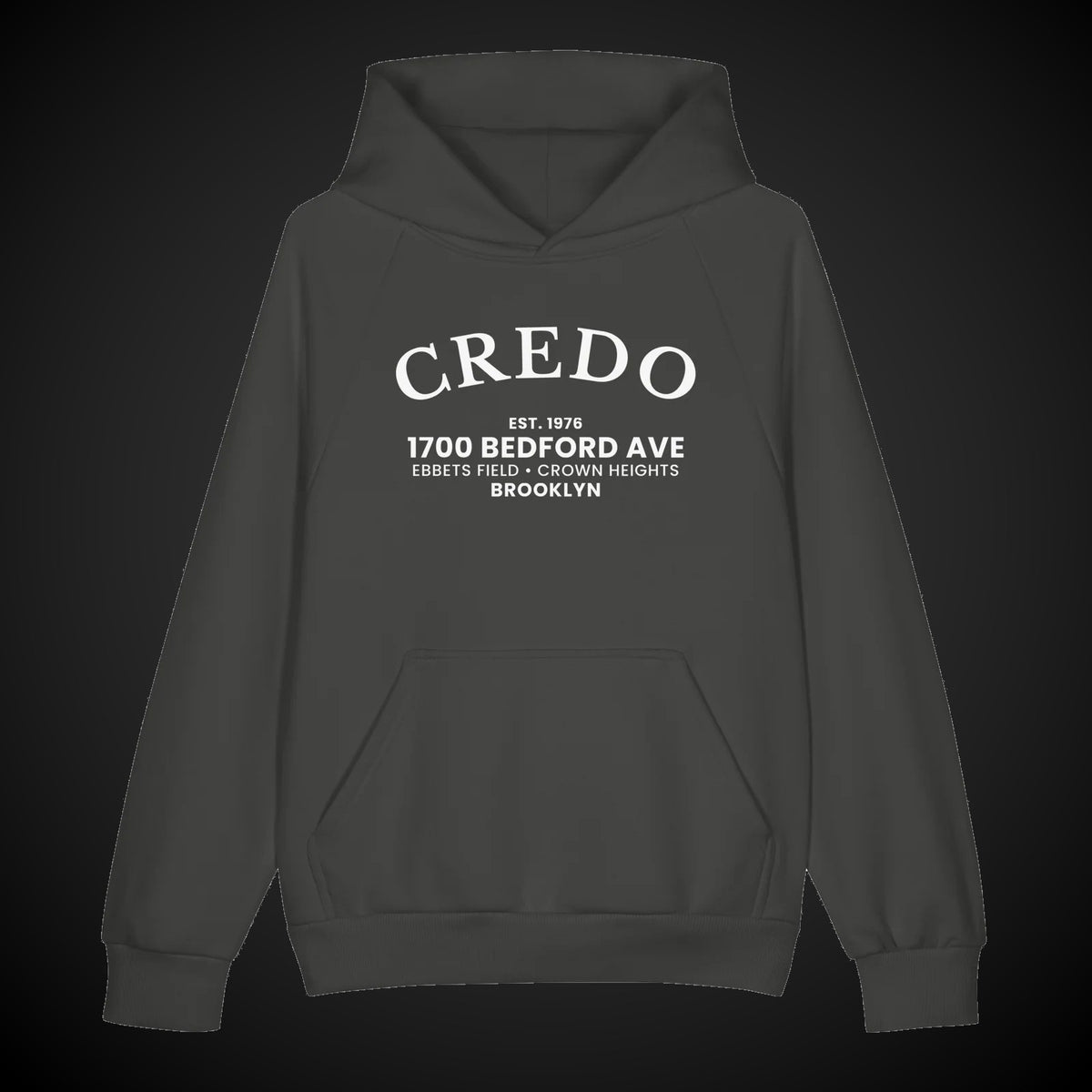 CREDO EST. 1976 BEDFORD HEAVYWEIGHT HOODIE – ASPHALT