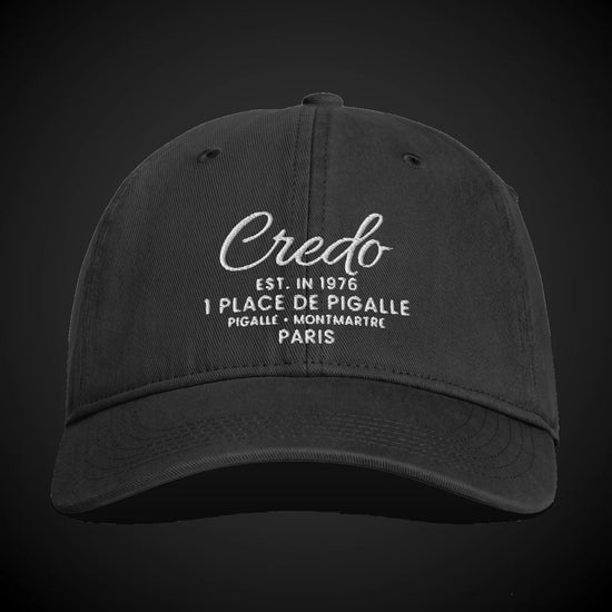 CREDO PARIS EST. 1976 WASHED CAP – BLACK