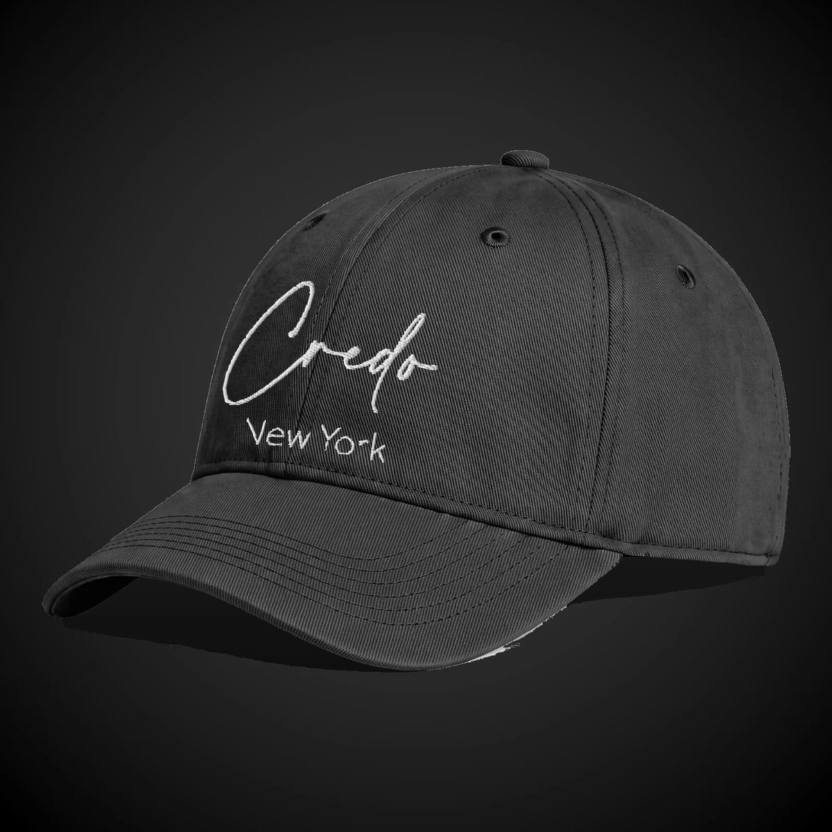 CREDO NY SIGNATURE WASHED CAP – BLACK