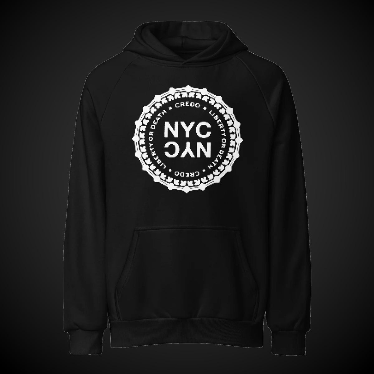 CREDO NYC LIBERTY SEAL HEAVYWEIGHT HOODIE – BLACK