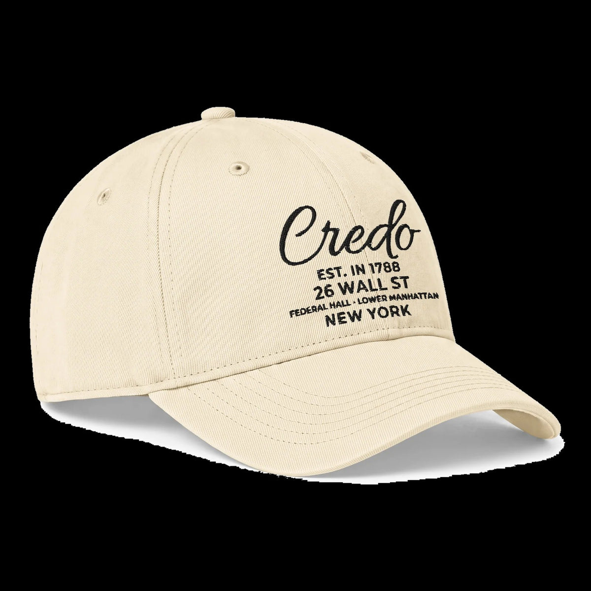 CREDO EST. 1788 WALL STREET WASHED CAP – IVORY