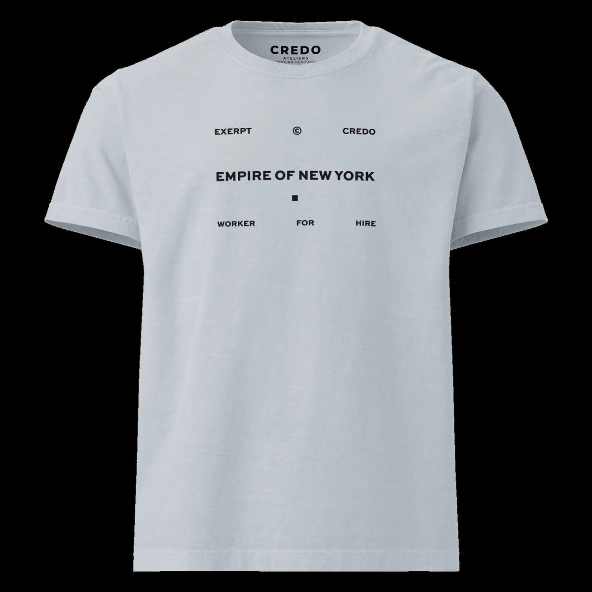 CREDO NYC EMPIRE OF NEW YORK WASHED TEE – LIGHT WASHED DENIM
