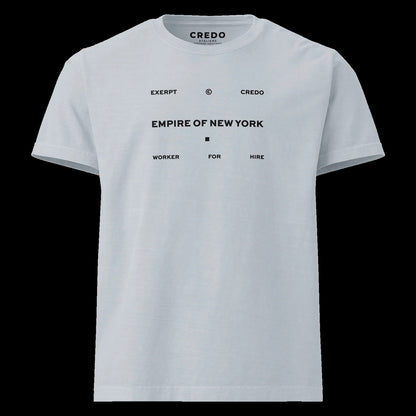 CREDO NYC EMPIRE OF NEW YORK WASHED TEE – LIGHT WASHED DENIM