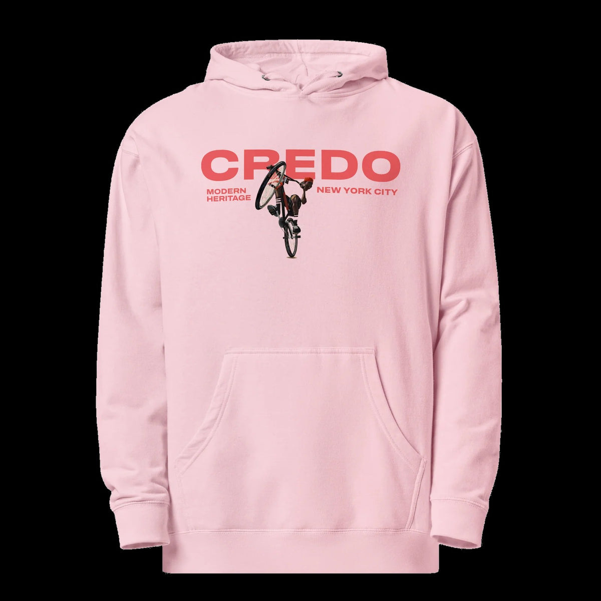 CREDO BMX BIG BIKE HOODIE – BLACK & LIGHT PINK