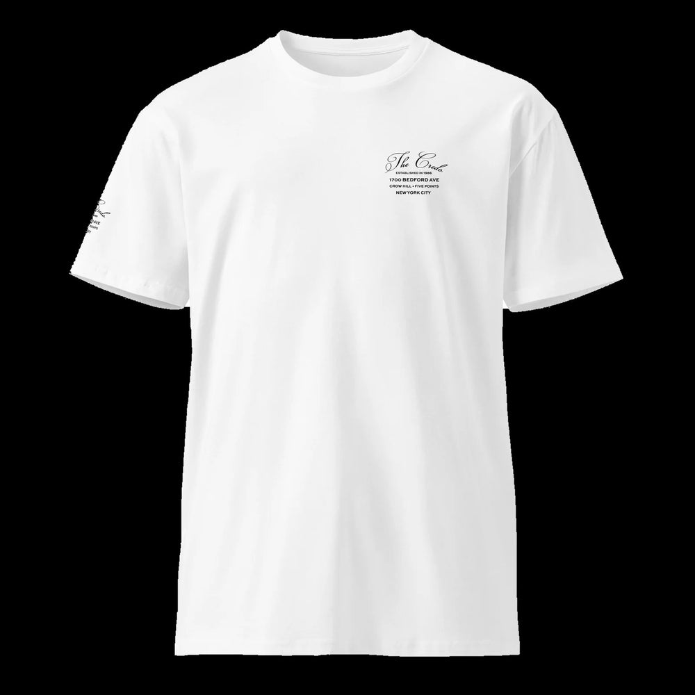 CREDO "OLD YORK" CHEST & SLEEVE TEE – WHITE