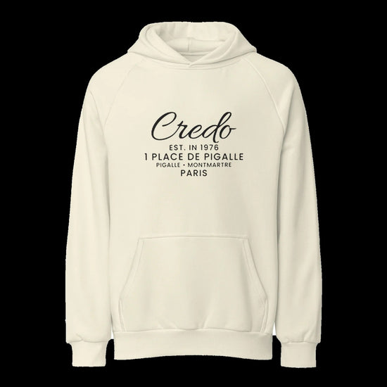 CREDO PARIS EST. 1976 HEAVYWEIGHT HOODIE – CREAM