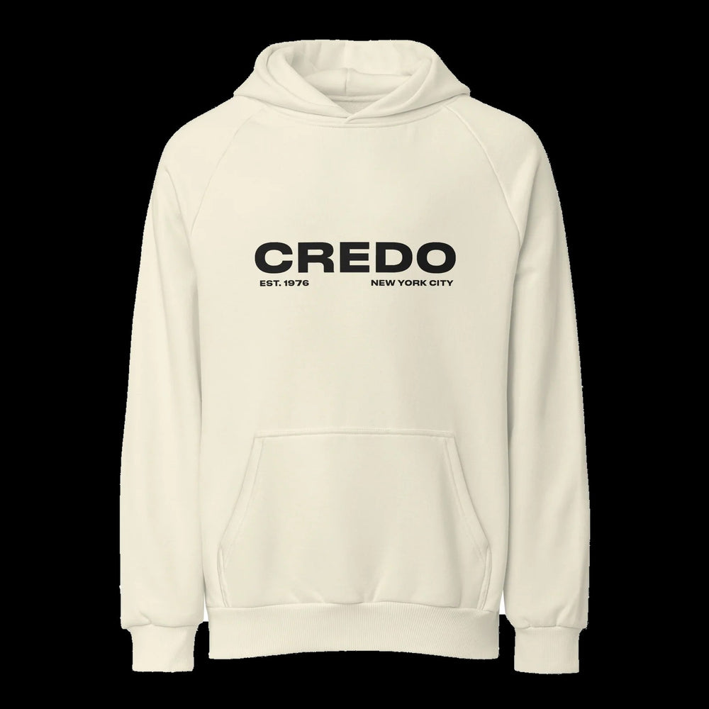 CREDO EST. 1976 LOCKUP HEAVYWEIGHT HOODIE – CREAM