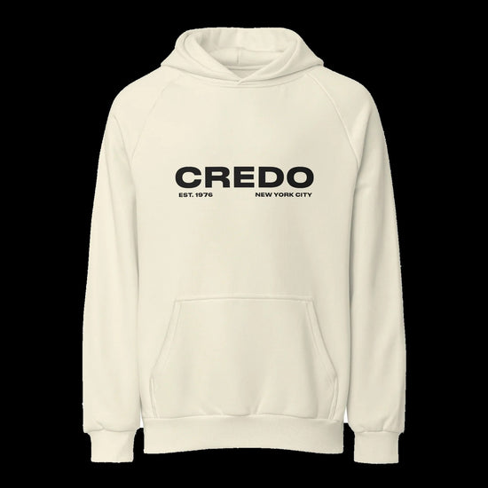 CREDO EST. 1976 LOCKUP HEAVYWEIGHT HOODIE – CREAM
