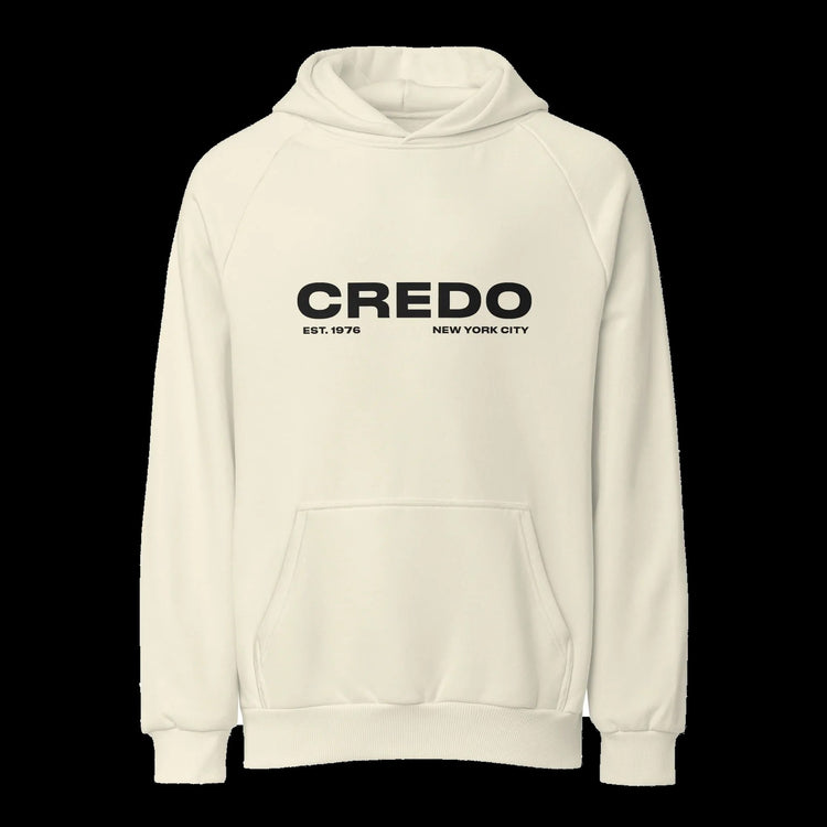 CREDO EST. 1976 LOCKUP HEAVYWEIGHT HOODIE – CREAM