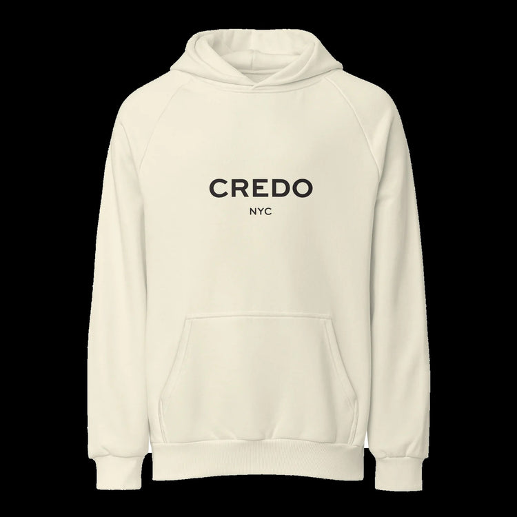 CREDO NYC WORDMARK HEAVYWEIGHT HOODIE – CREAM