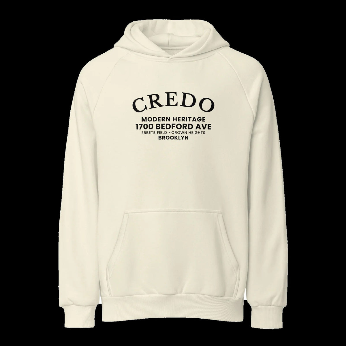 CREDO BROOKLYN ARCH HEAVYWEIGHT HOODIE – CREAM