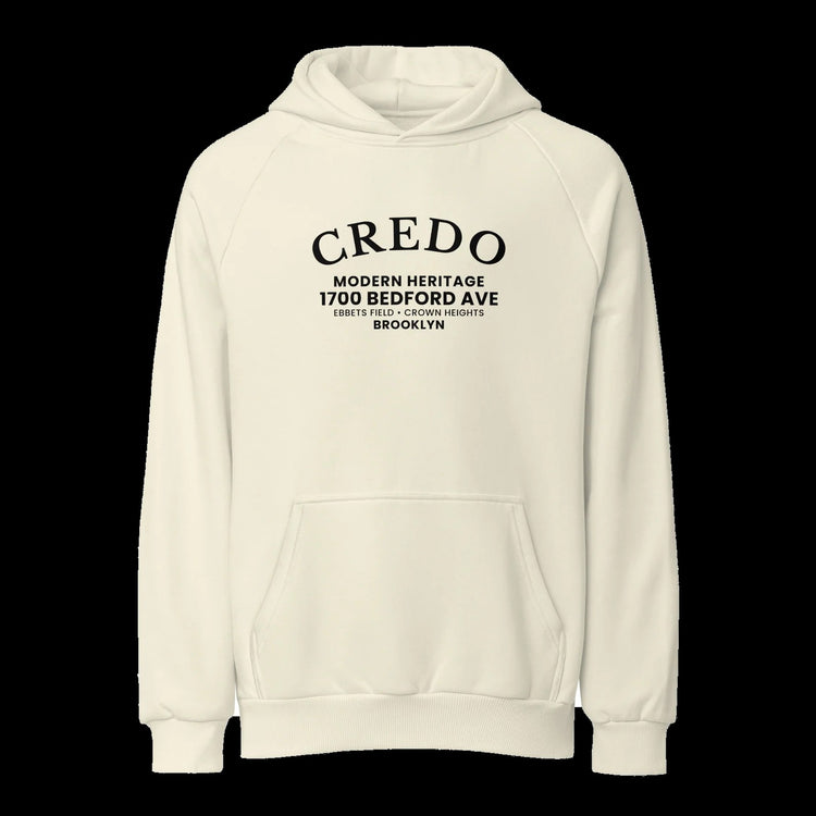 CREDO BROOKLYN ARCH HEAVYWEIGHT HOODIE – CREAM