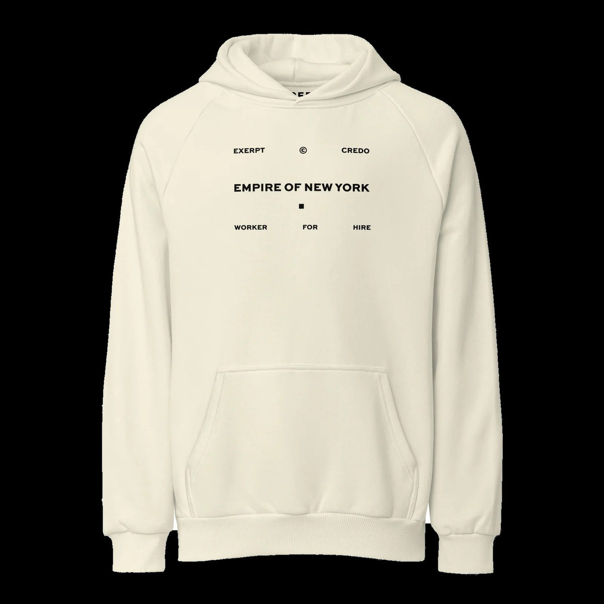 CREDO NYC EMPIRE OF NEW YORK HEAVYWEIGHT HOODIE – CREAM