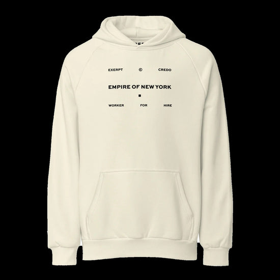 CREDO NYC EMPIRE OF NEW YORK HEAVYWEIGHT HOODIE – CREAM