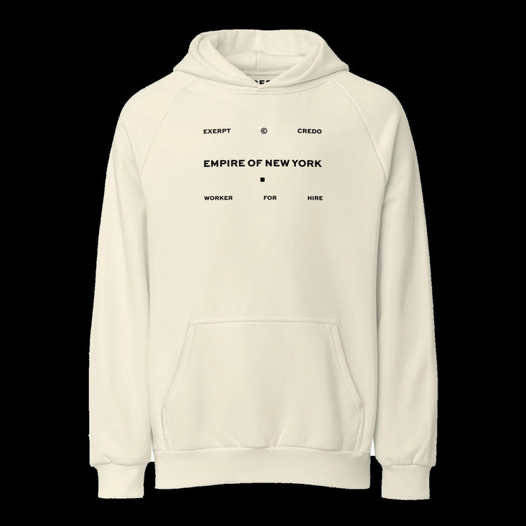 CREDO NYC EMPIRE OF NEW YORK HEAVYWEIGHT HOODIE – CREAM