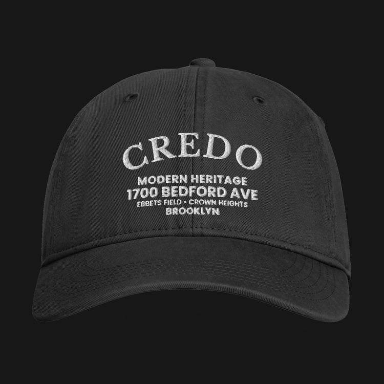 CREDO BROOKLYN ARCH WASHED CAP – BLACK
