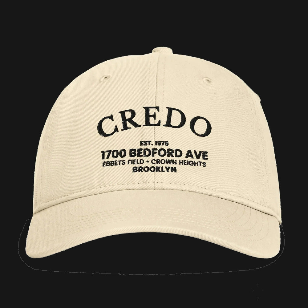 CREDO EST. 1976 BEDFORD WASHED CAP – IVORY