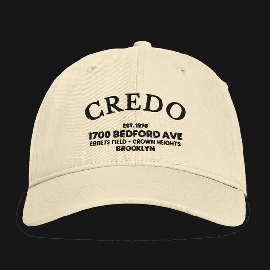 CREDO EST. 1976 BEDFORD WASHED CAP – IVORY