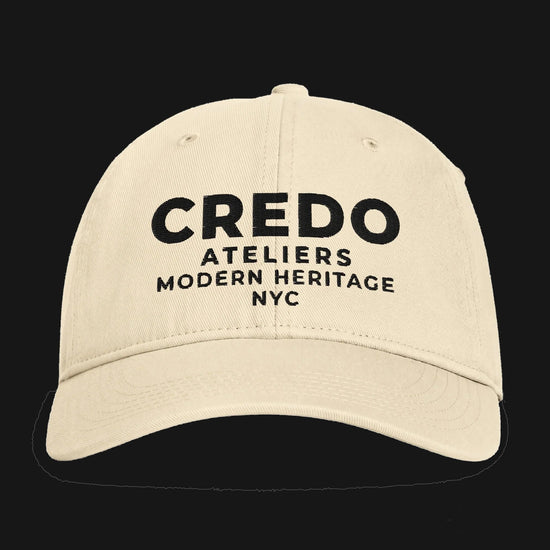 CREDO NYC LABEL WASHED CAP – IVORY