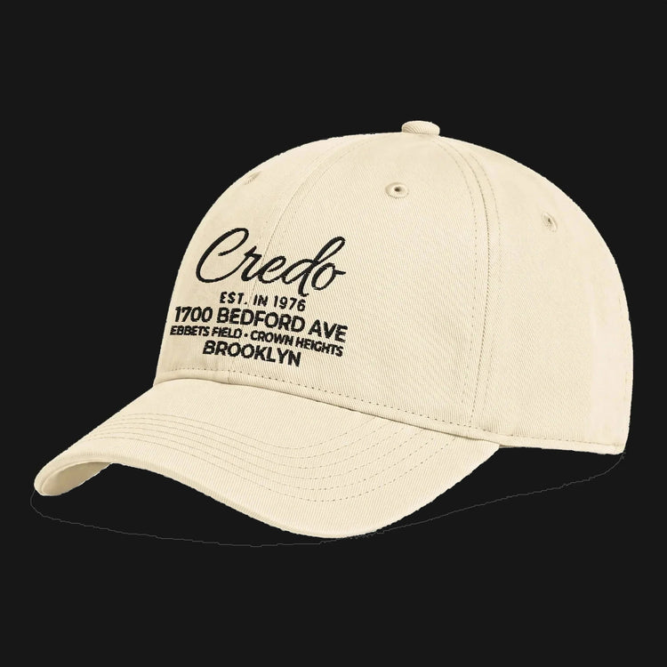 CREDO EST. 1976 BEDFORD SCRIPT WASHED CAP – IVORY