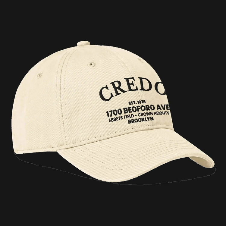 CREDO EST. 1976 BEDFORD WASHED CAP – IVORY