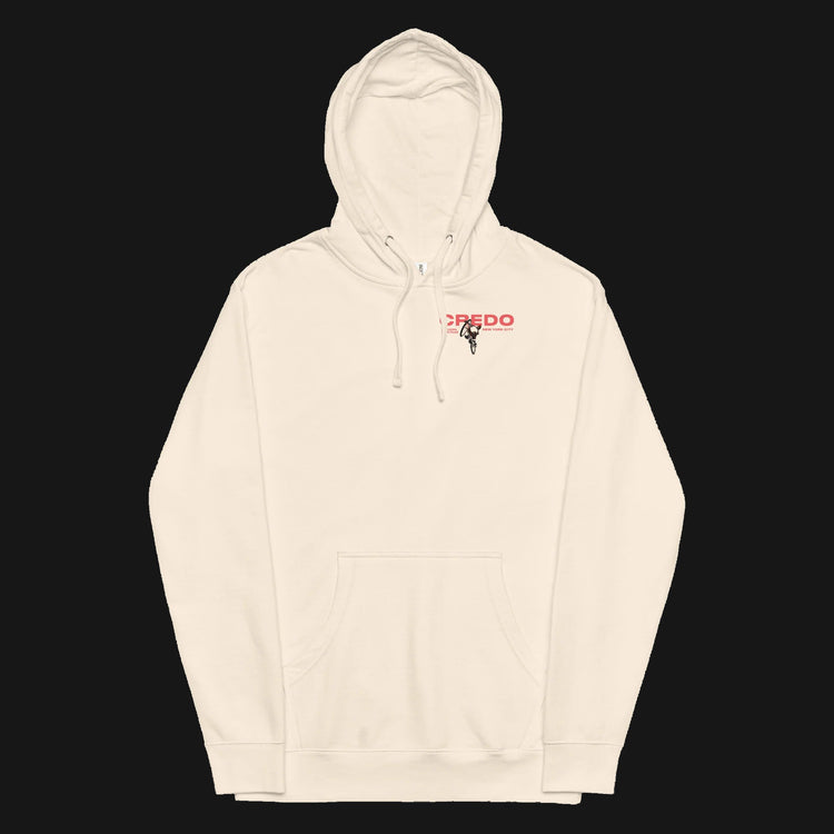 CREDO BMX LEFT CHEST & BIKE BACK HOODIE – MINT & BONE