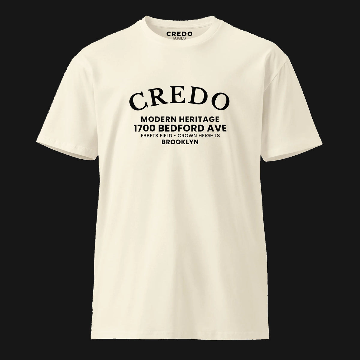 CREDO BROOKLYN ARCH TEE – NATURAL & WHITE