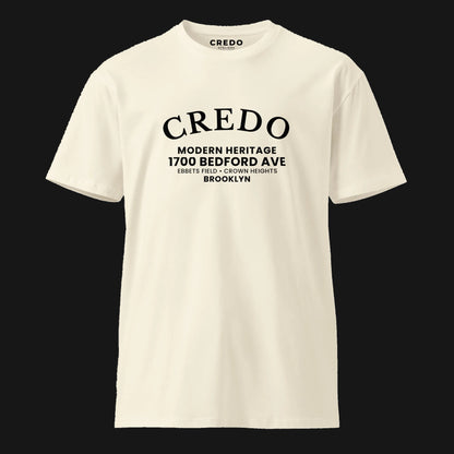 CREDO BROOKLYN ARCH TEE – NATURAL & WHITE
