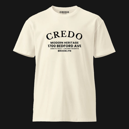 CREDO BROOKLYN ARCH TEE – NATURAL & WHITE