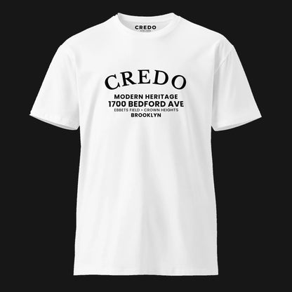 CREDO BROOKLYN ARCH TEE – NATURAL & WHITE