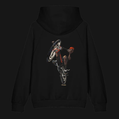 CREDO BMX LEFT CHEST & BIKE BACK HEAVYWEIGHT HOODIE – BLACK