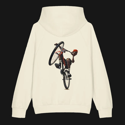 CREDO BMX LEFT CHEST & BIKE BACK HEAVYWEIGHT HOODIE – CREAM